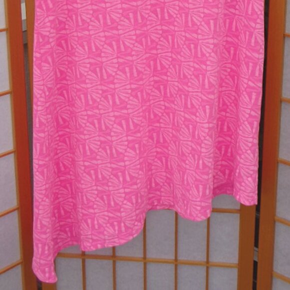 FRESH PRODUCE Flamingo pink Tidepool Geo Sasha Asymmetrical Hem $62. nwt - Picture 3 of 7
